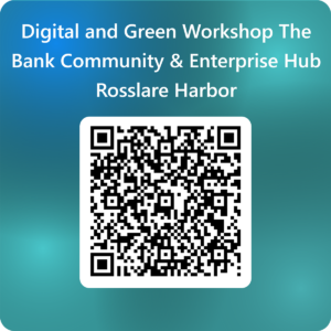 Registration link by QR code for Digital and Sustainability Workshop on the 9th April 2026 at Rosslare harbor Wexford